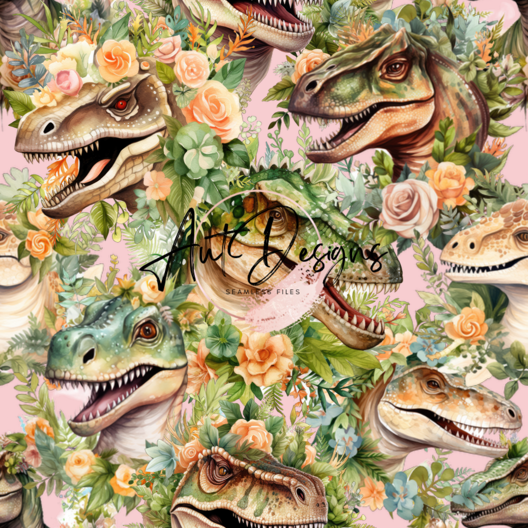 Floral Dino’s Seamless File