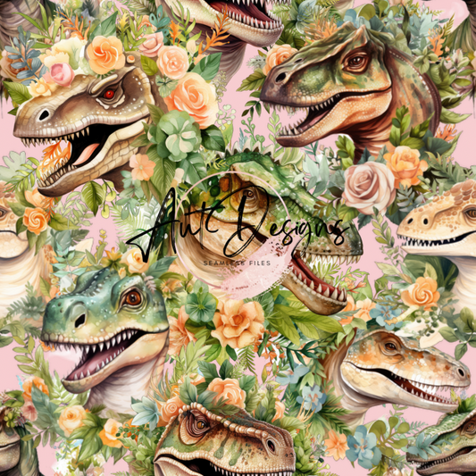 Floral Dino’s Seamless File