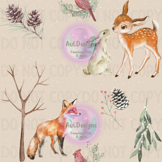 Woodland Animals Seamless File