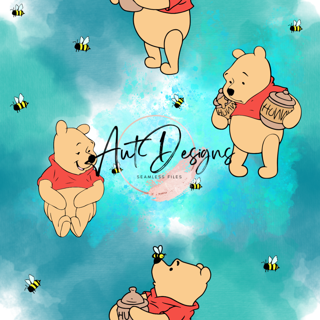 Cute Bear Seamless File 2 color options