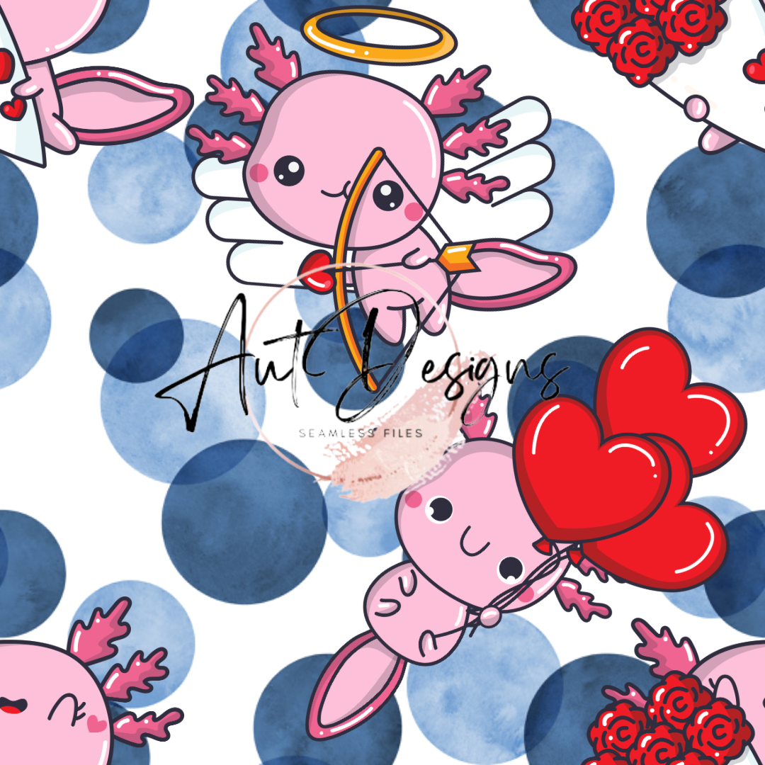 Heart Axolotls Seamless File