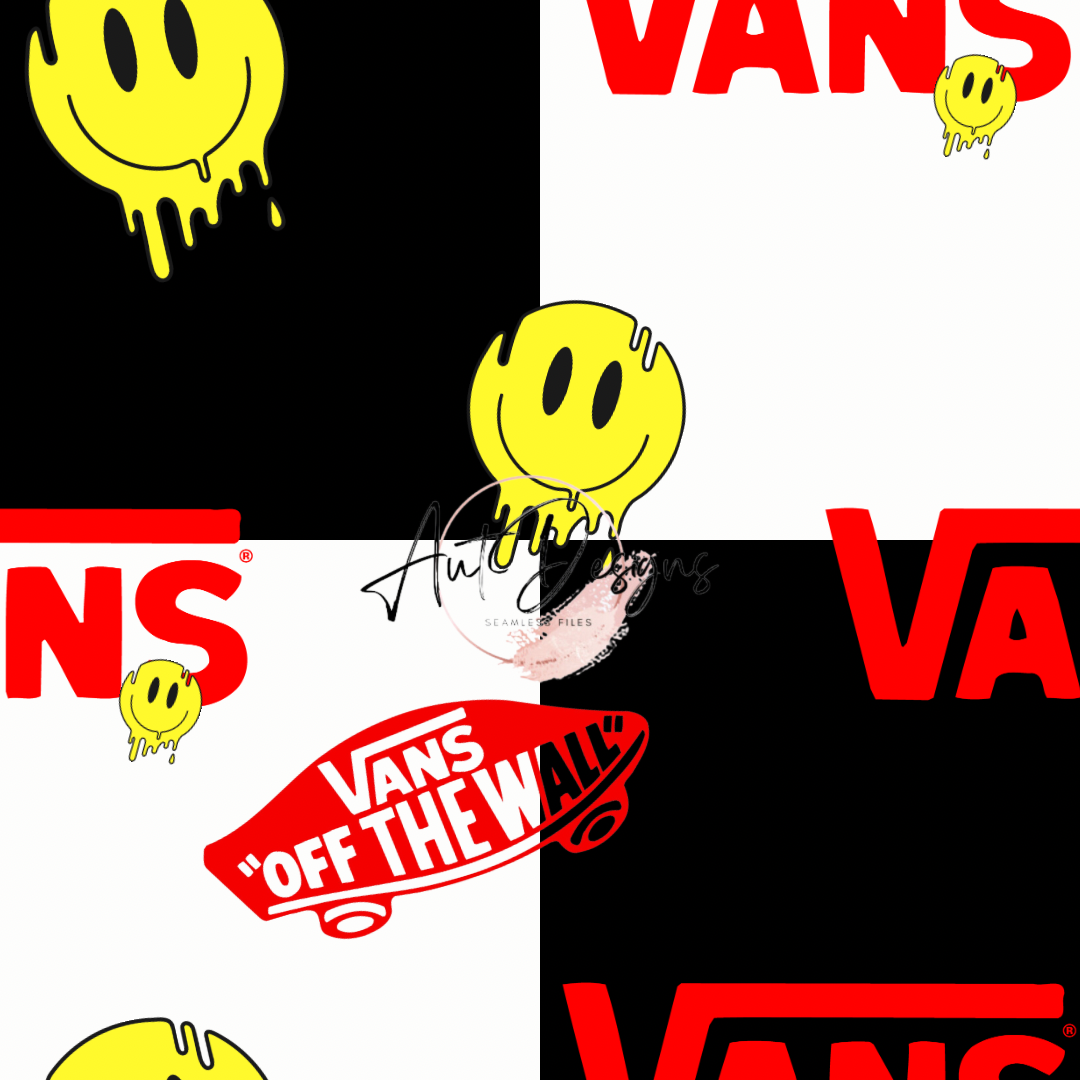 Checkered Melting Face Vans Seamless File