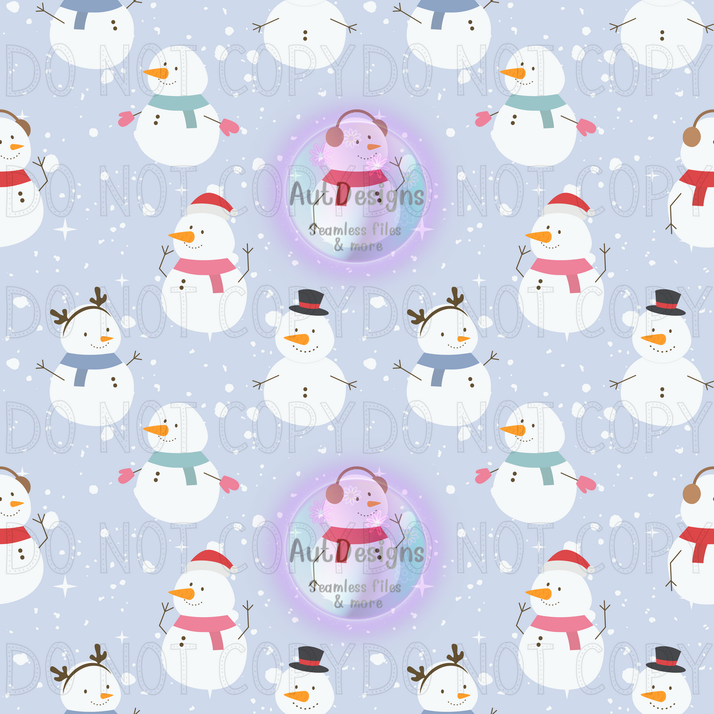 Cute Snowmen Seamless File