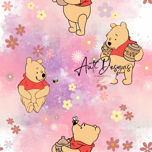 Cute Bear Seamless File 2 color options