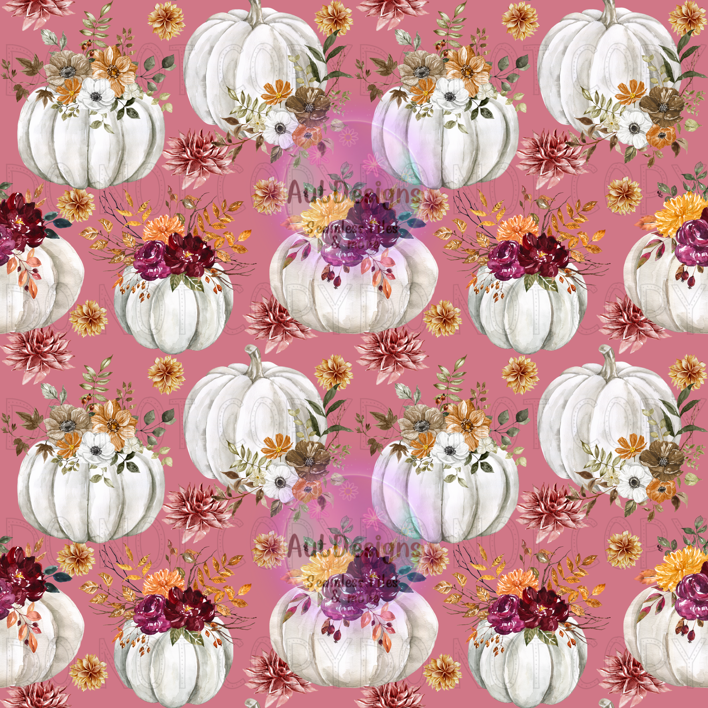 Floral Pumpkins Seamless File