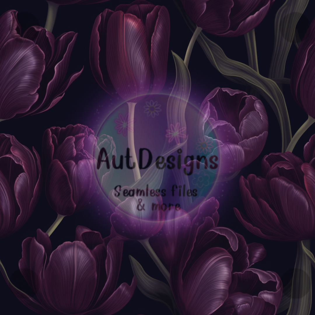 Dark Purple Tulips Seamless File