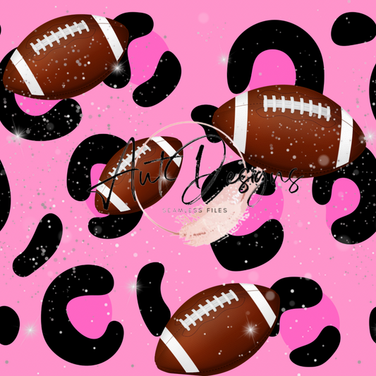 Pink Cheeta Football Seamless File