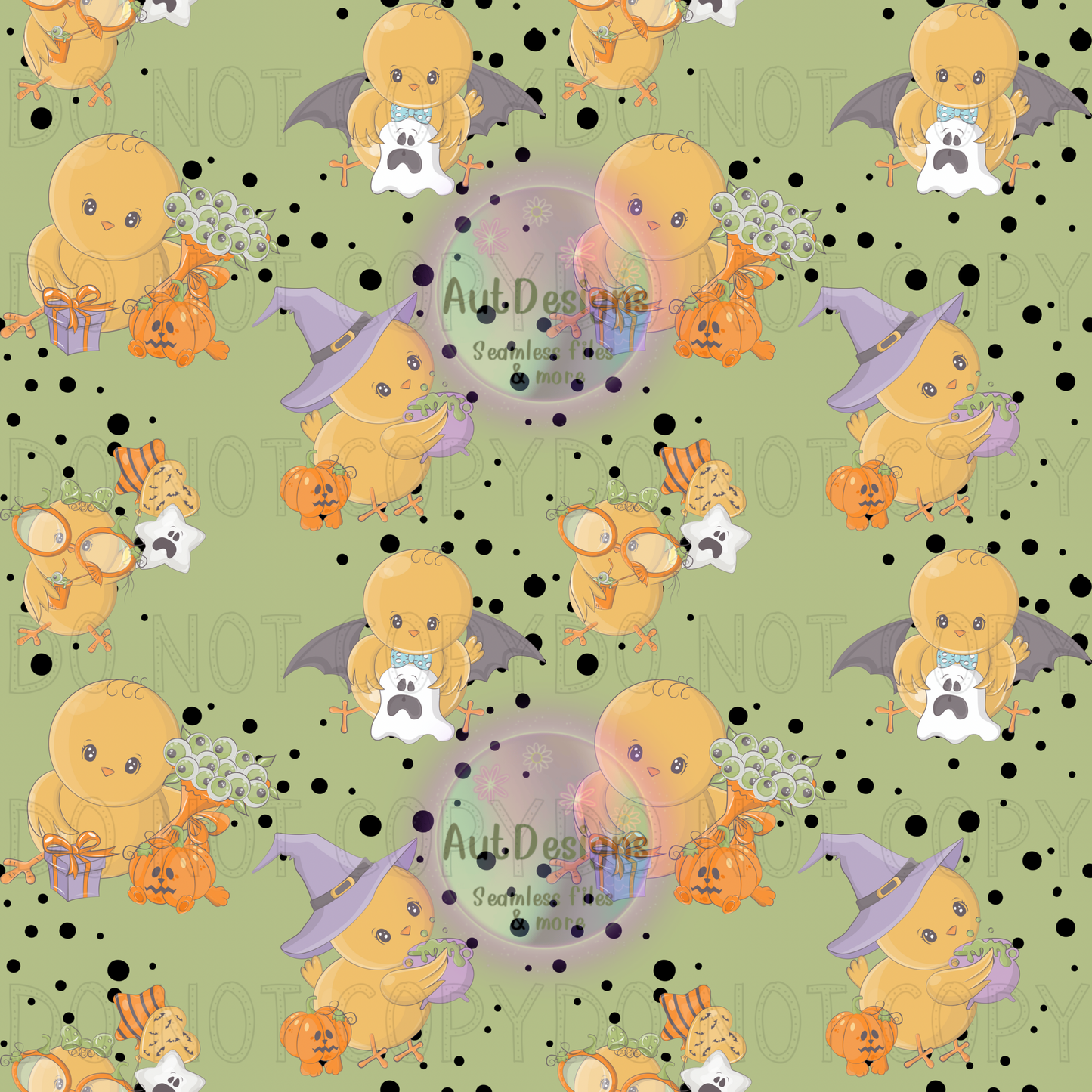 Halloween Chicks Seamless File