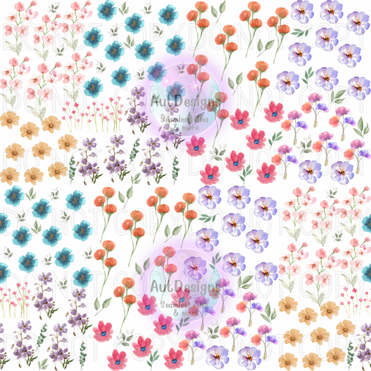 Colorful Flowers Seamless File