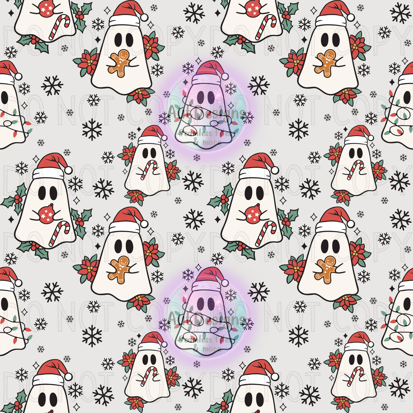 Christmas Ghosts Seamless File