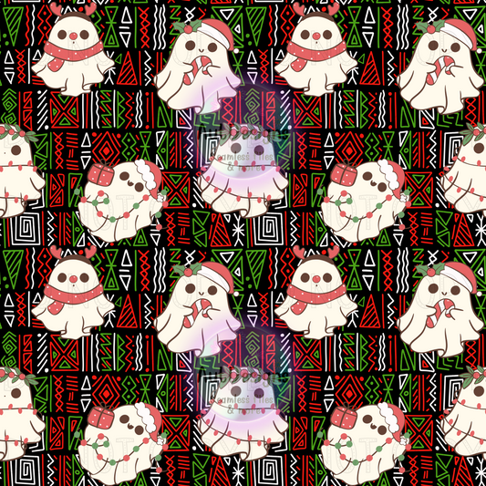 Christmas Aztec Ghosts Seamless File