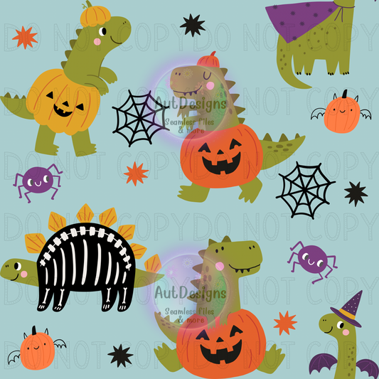 Spooky Dino’s Halloween Seamless File