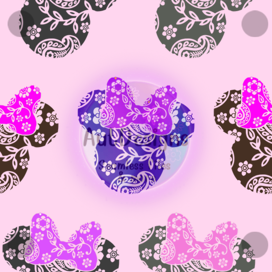 Pink Girly Mouse Seamless File