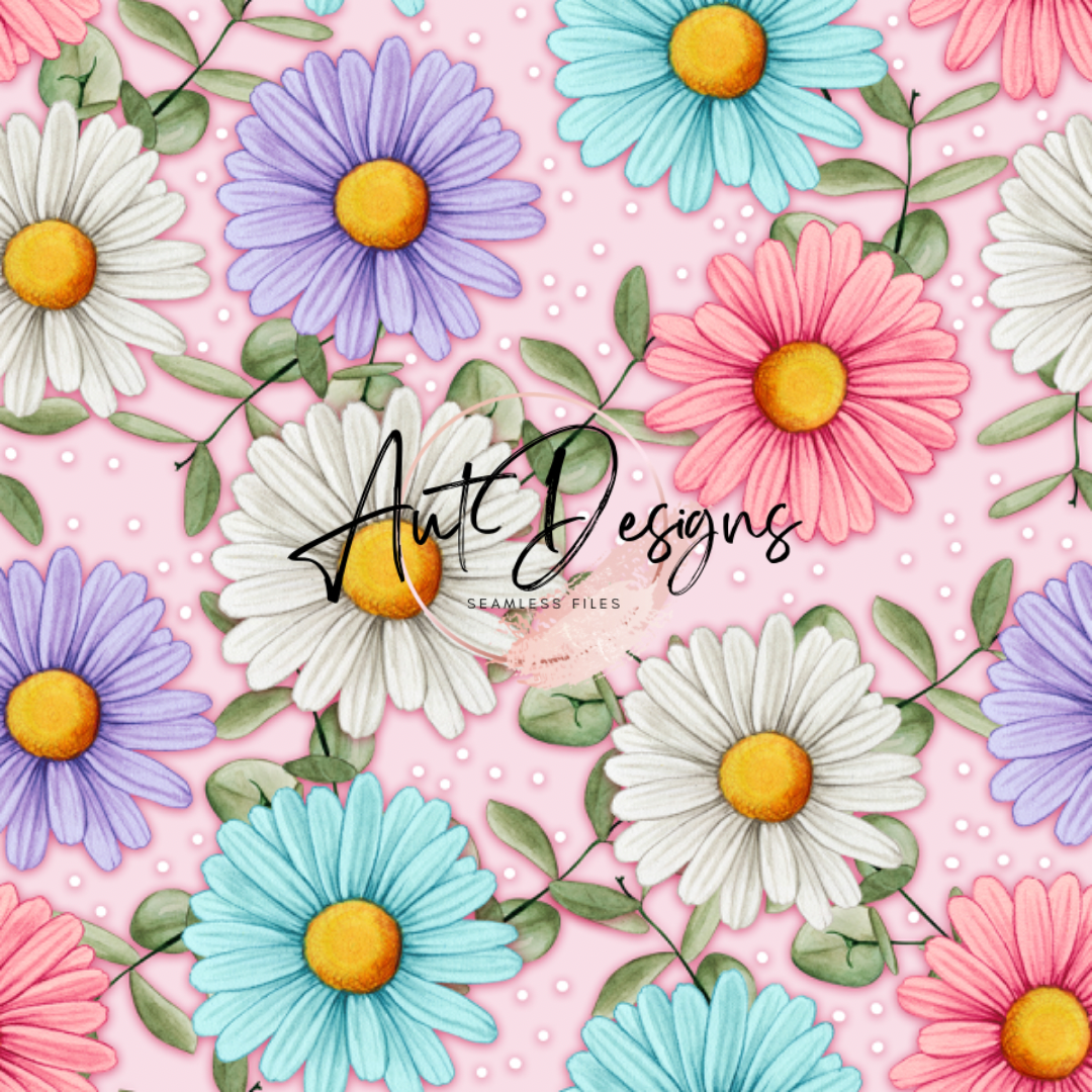 Pastel Daisies Seamless File