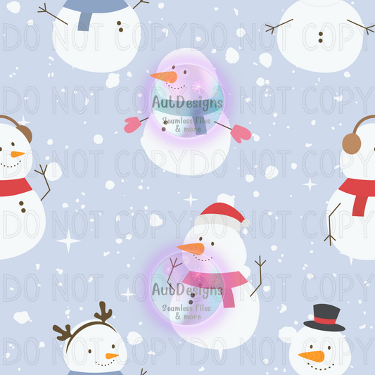 Cute Snowmen Seamless File