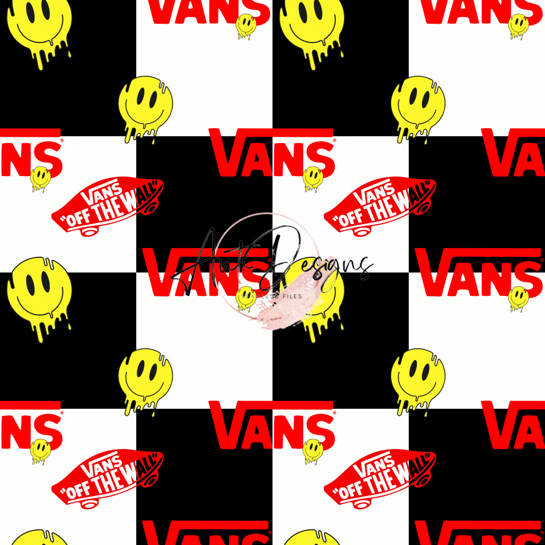 Checkered Melting Face Vans Seamless File