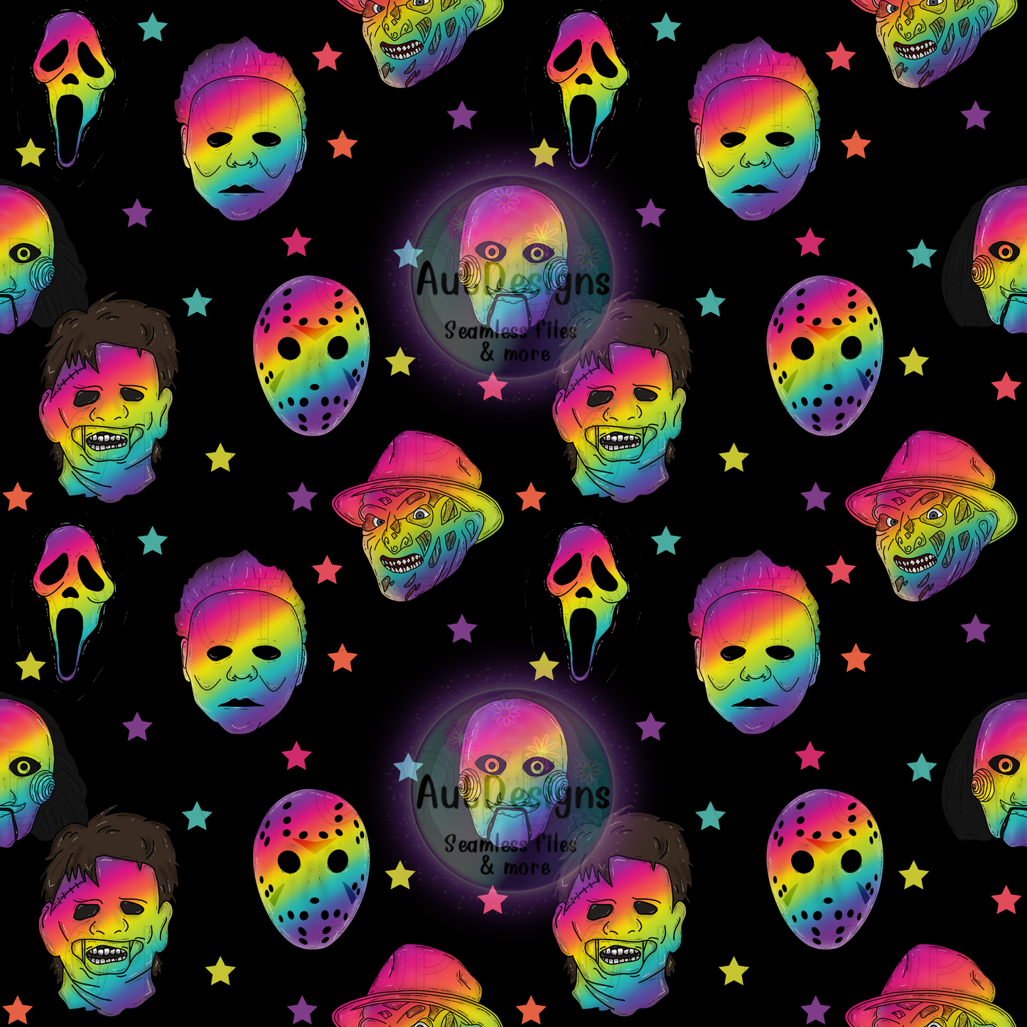 Rainbow Horror Seamless File