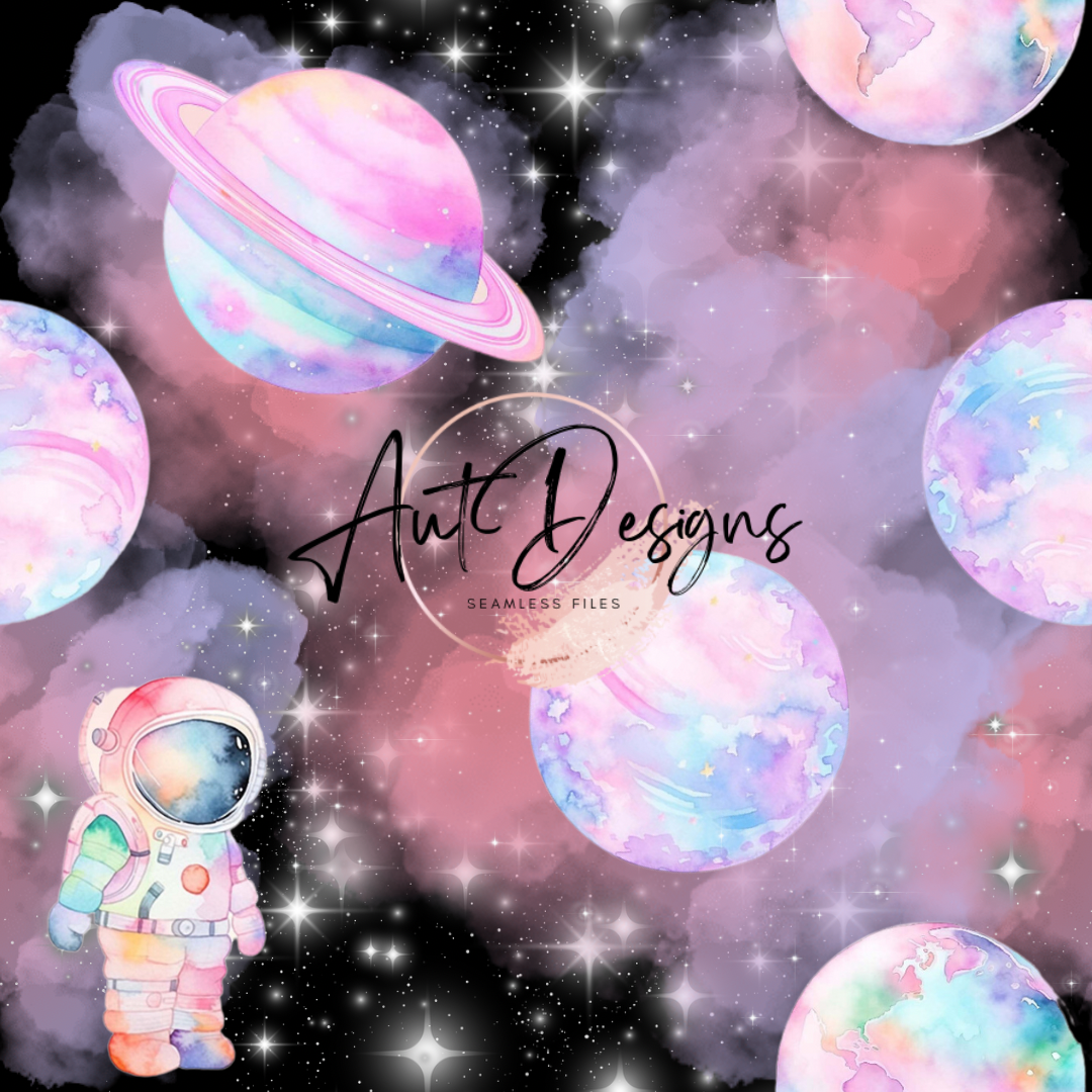 Pastel Pink Space Seamless File