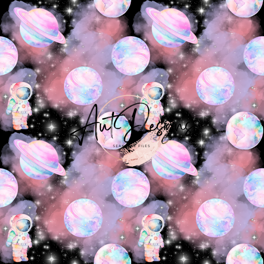 Pastel Pink Space Seamless File